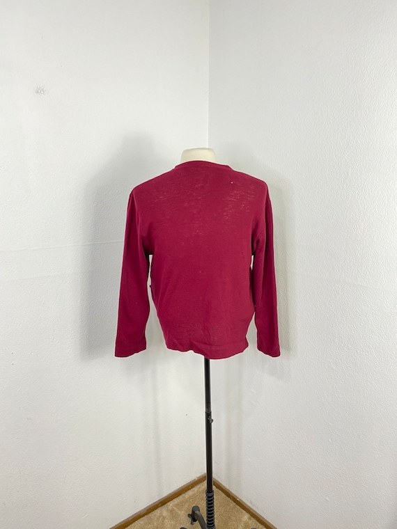 60s 70s Vintage Zip up Wool Hunting Cardigan Sweater Size Large