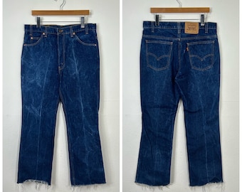 90s Vintage Levis 517 Boot Cut Jeans Flare Denim Pants Made in Usa