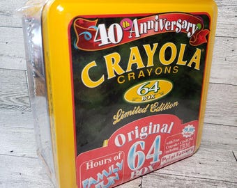 Crayola Crayons Vintage Tin 40th Anniversary 64 Box Limited Edition Sealed 1998