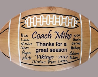 Football Coach Appreciation Plaque