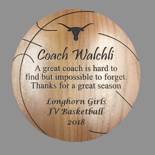 Basketball Coach Appreciation Plaque