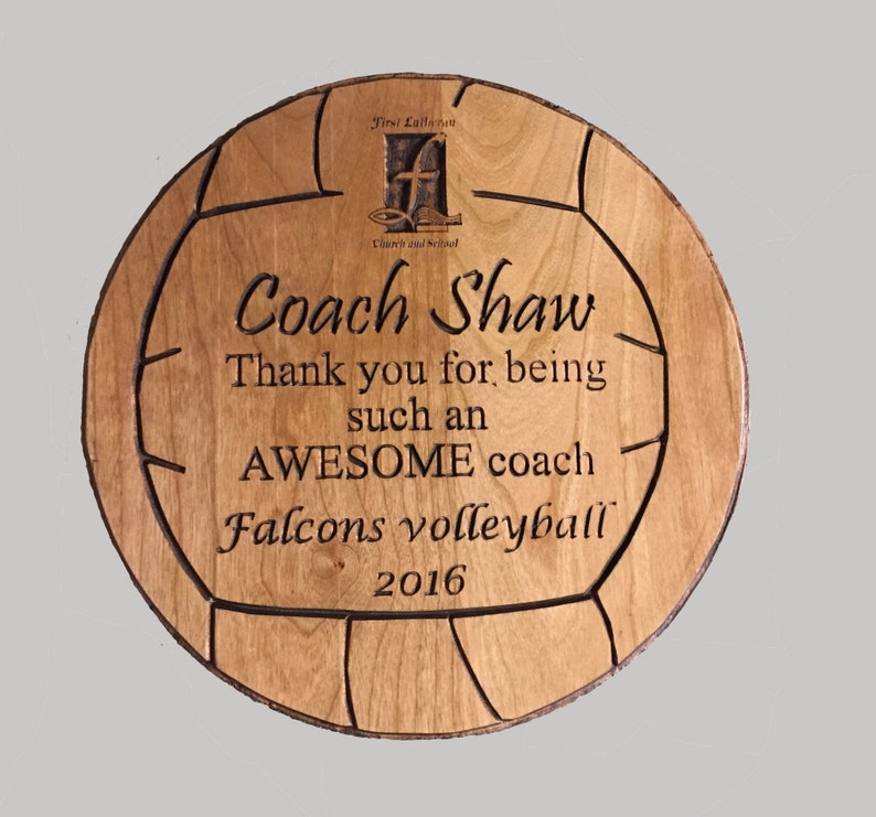 Volleyball Coach Appreciation Plaque Etsy