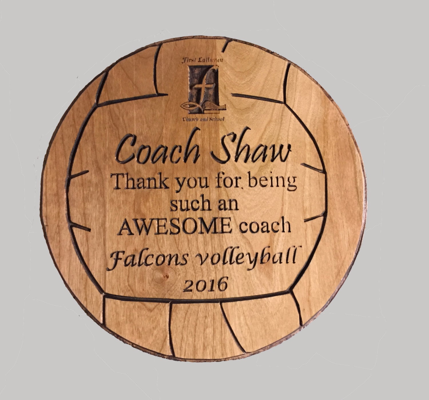 Coach Thank You Gift End of Season Award Plaque From the 