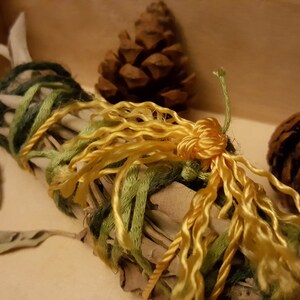 dried sage smudge bundle stick, relaxing aroma
