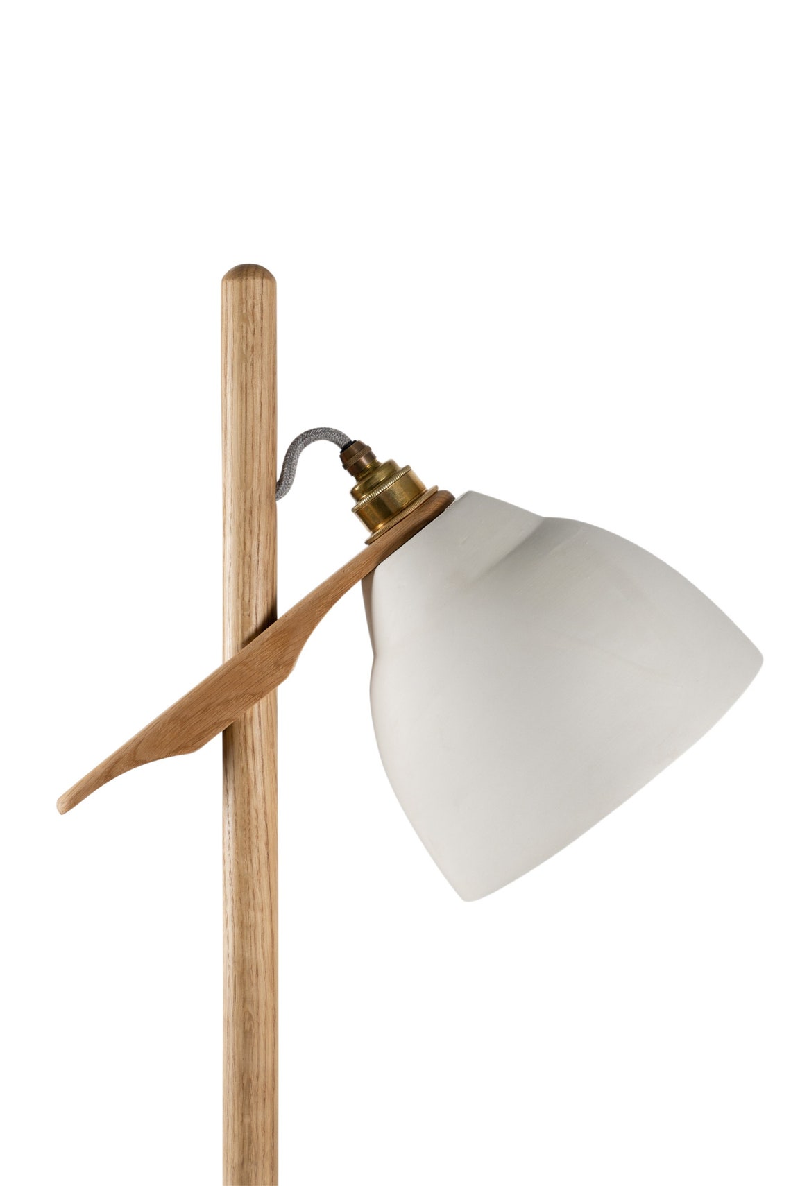 Element Oak and Ceramic Floor Lamp Etsy