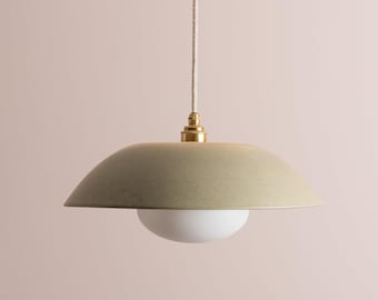 Keramische lampenkap en hangerset Green Dusk