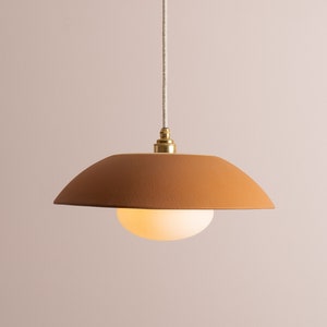 Terracotta Dusk Ceramic Lamp Shade and Pendant Set