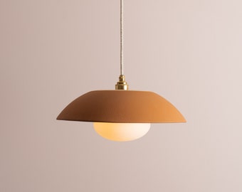 Terracotta Dusk Ceramic Lamp Shade and Pendant Set