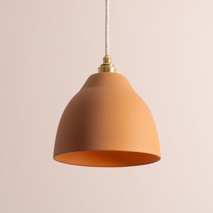 Terracotta Element Pendant Light in Ceramic and Brass/Nickel