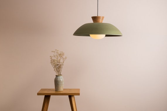 DULTON PENDANT LAMP GRAY GREEN/グレイグリーン DoungRos Plug-in Green Pendant Light Fixtures, 16FT Hanging