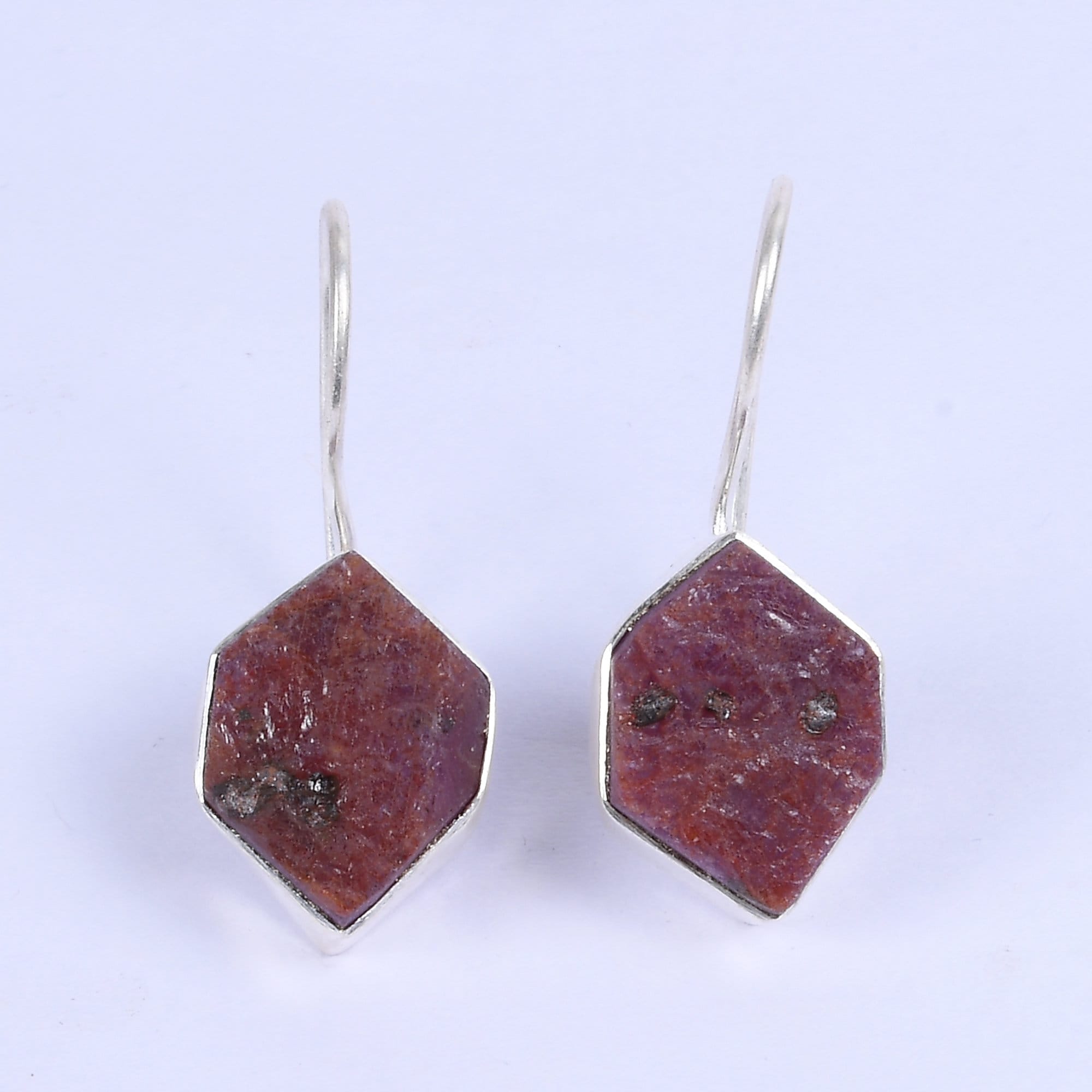 925 Sterling Silver Earrings Natural Raw Gemstone Handcrafted Jewelry RSE33 925 Sterling Silver Earrings Natural Raw Gemstone Handcrafted Jewelry RSE33