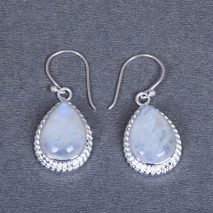 925 Sterling Silver Earrings, Rainbow Moonstone Earrings, June Birthstone Earrings, Dangle Earrings, Cyber Monday Sale Earrings