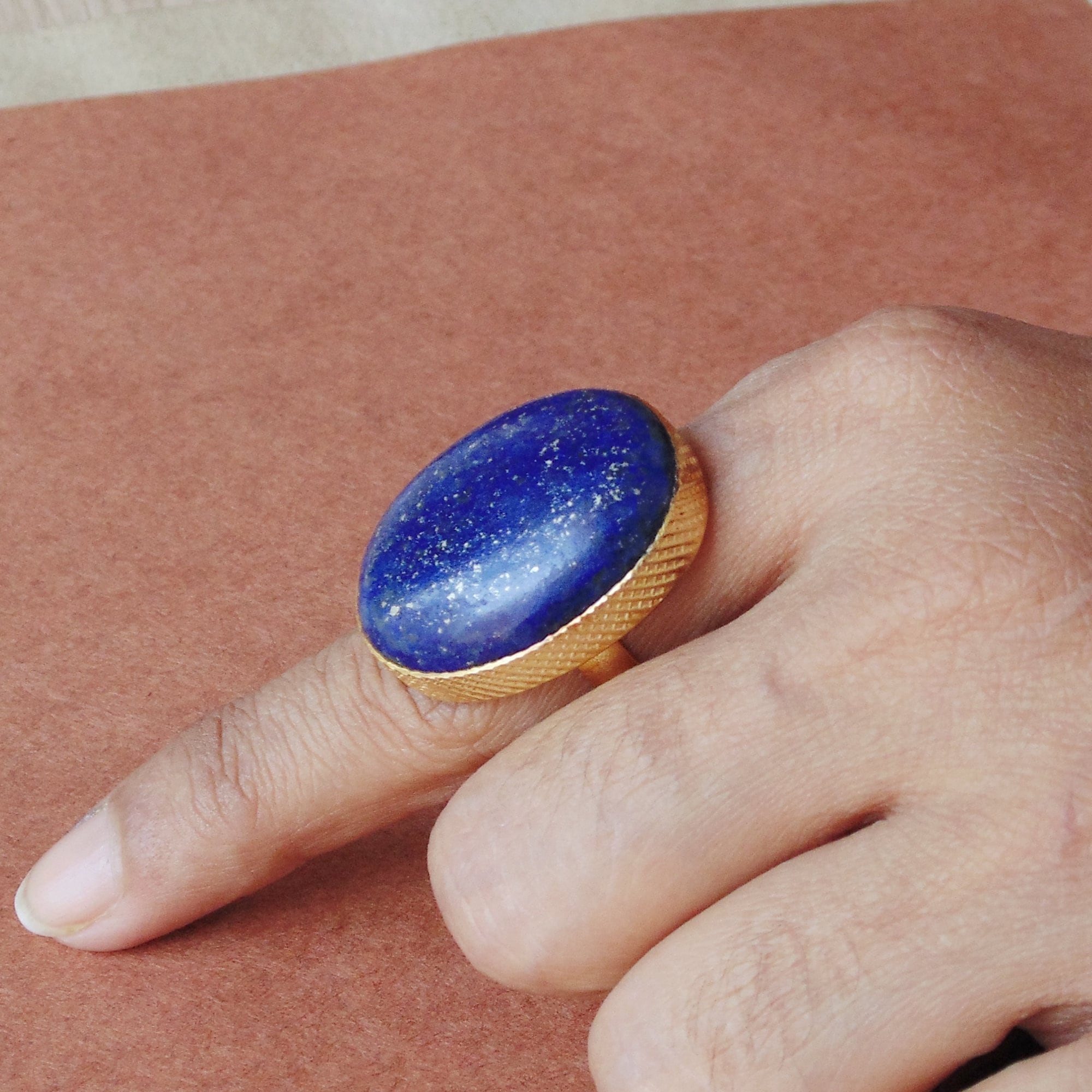 Small lapis lazuli designer cabochon for handmade jewelry