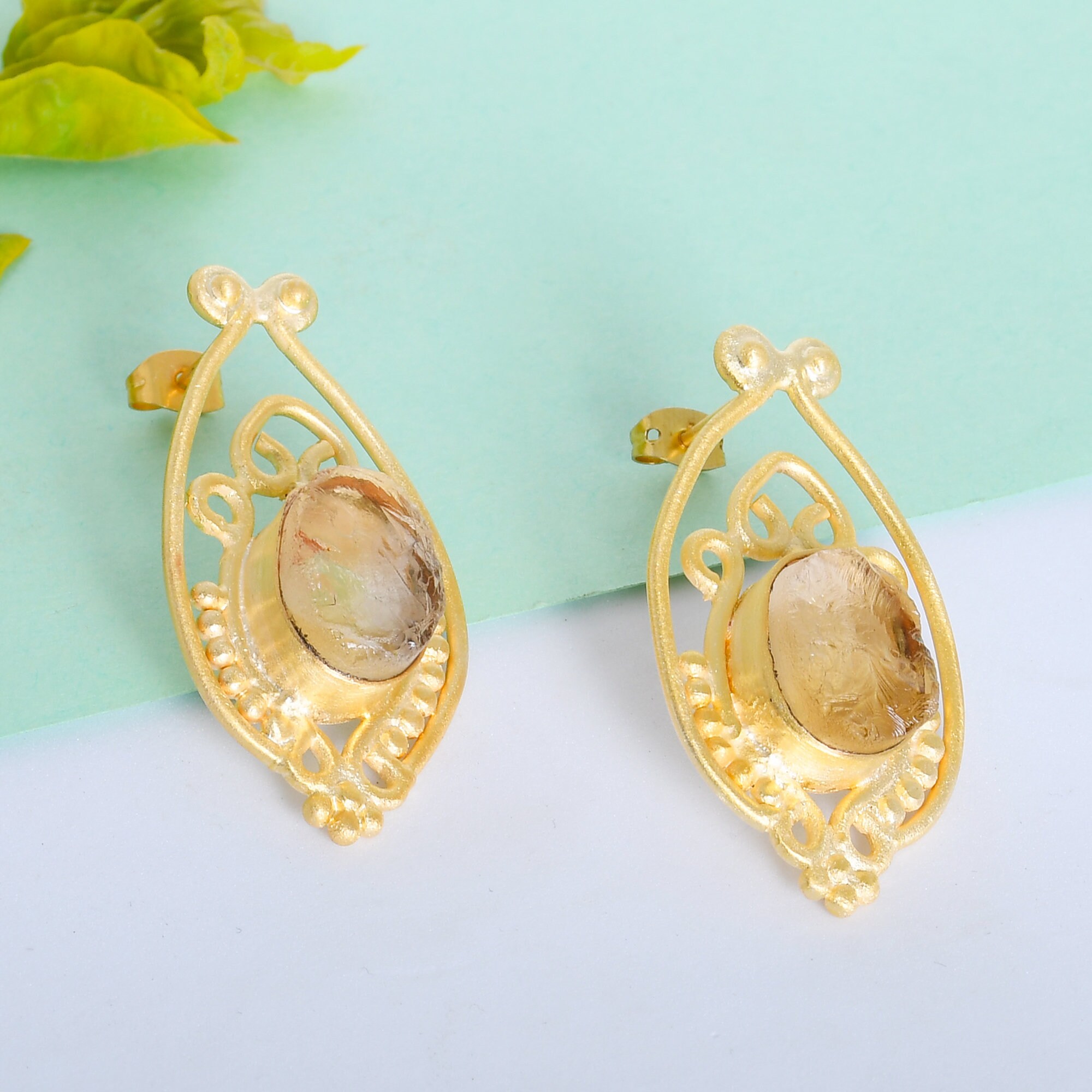 Natural Citrine Earrings November 