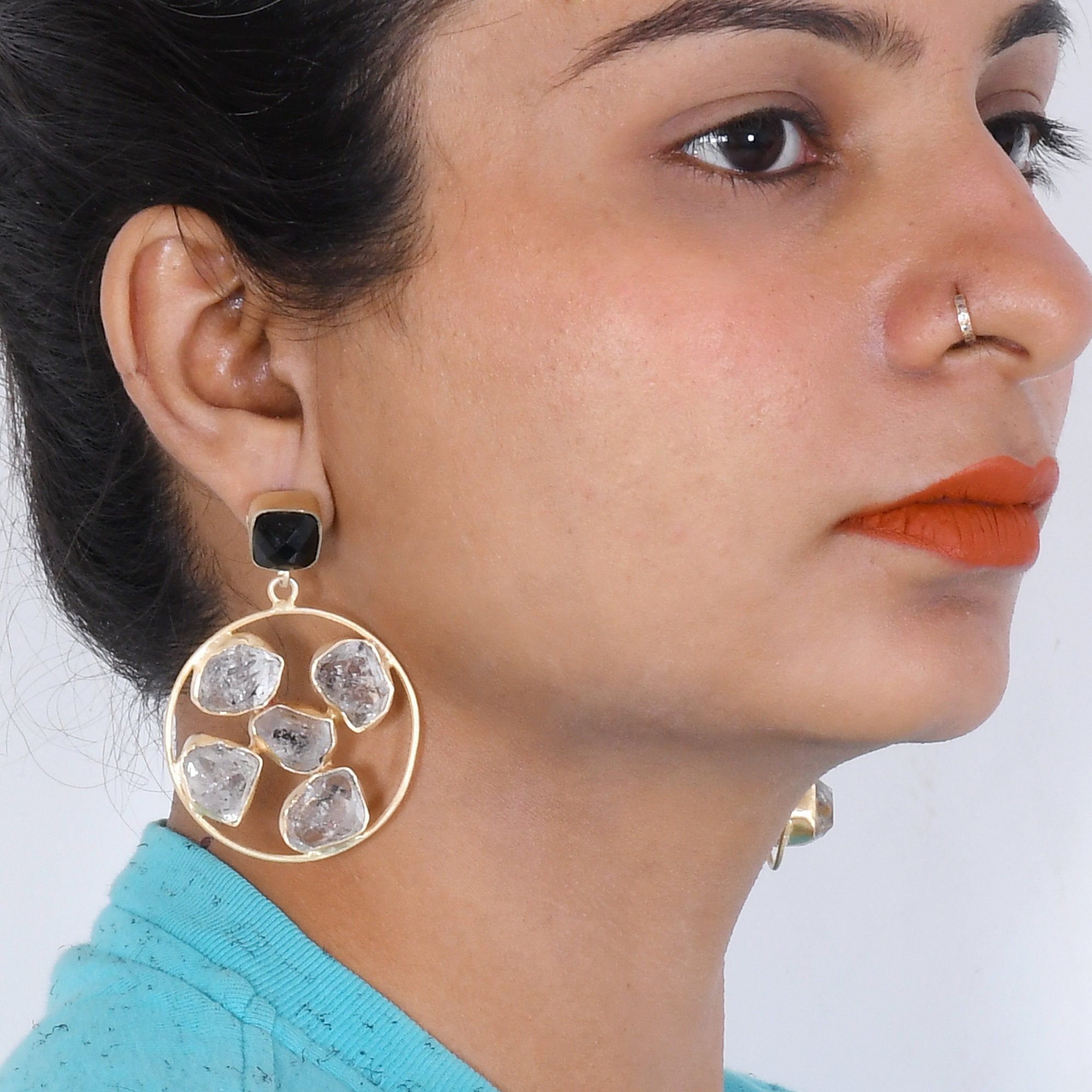 healing rock earrings