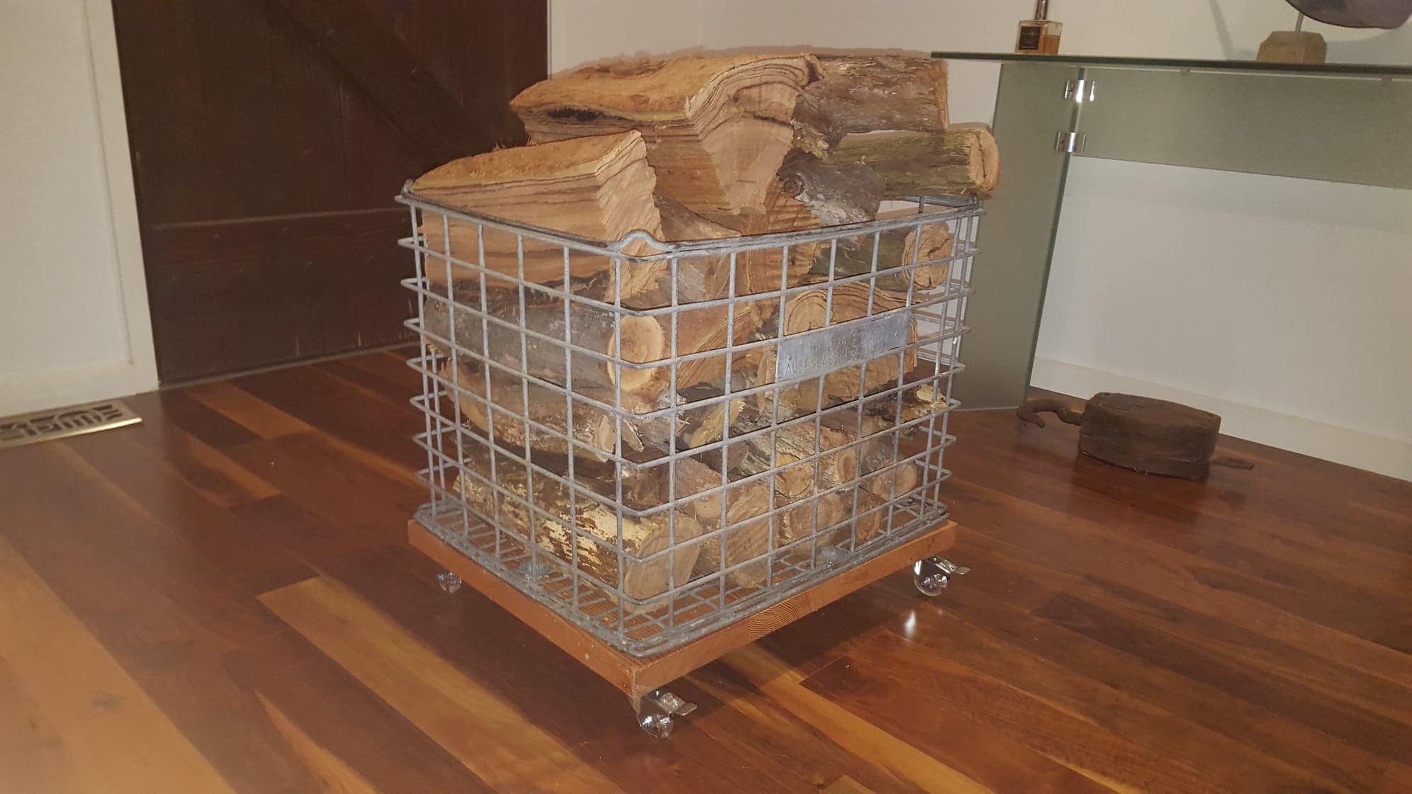 Caja móvil de almacenamiento de leña | Etsy