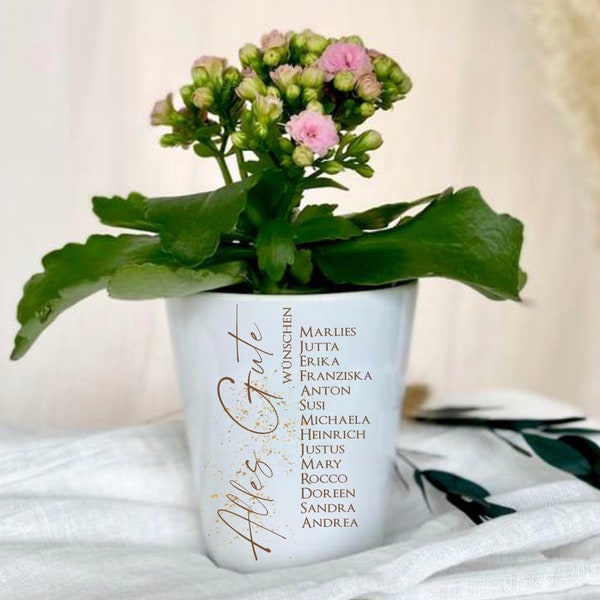 Personalisierter Blumentopf „Alles Gute “ Abschiedsgeschenk Kollegin Lehrerin Erzieherin Geschenk Freundin Ruhestand Rente Kraftgeschenk