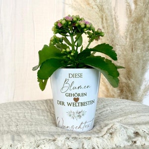 Gift personalized flower pot with desired text gift idea for women thank you birthday farewell gift pension retirement thank you