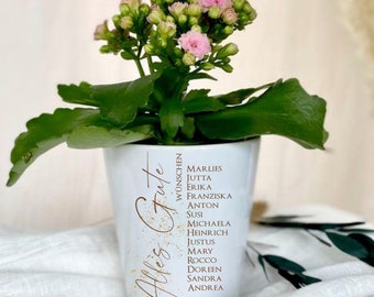 Personalized flower pot "All the best" farewell gift for wife, colleague, teacher, educator, friend, retirement