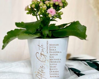 Flowerpot personalized "All the best" farewell gift woman colleague teacher educator gift girlfriend retirement pension