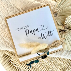Personalisiertes Vatertagsgeschenk von Tochter Sohn Kindern mit Spruch, Papa Geschenkschachtel zum Geburtstag Geburtstagsgeschenk für Väter
