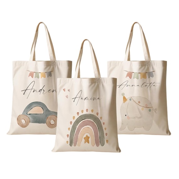 Personalisierter Stoffbeutel Kinder Sportbeutel Turnbeutel Jutebeutel Jutetasche Name Beutel für Wechselwäsche Manufaktur Liebevoll