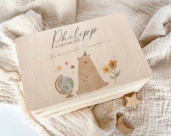 Erinnerungskiste, Erinnerungskiste Baby, Geschenk Geburt, Erinnerungsbox Baby, Taufgeschenk, Personalisiertes Geschenk Baby Geschenkbox