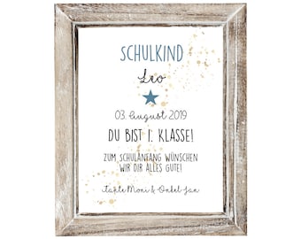 Back to school poster, personalized back to school gift, back to school gift for boys, schoolchild gift 2026, back to school gift for children