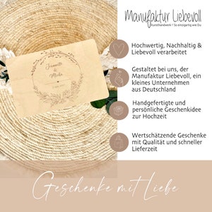 Erinnerungskiste Hochzeitsgeschenk Personalisiert Erinnerungsbox Holzkiste Geldgeschenk Hochzeit Geschenk Wedding Gift Manufaktur Liebevoll Bild 2