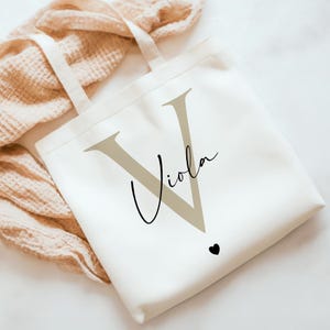 Stoffbeutel mit Namen Geschenk Muttertag JGA Brautparty Abschiedsgeschenk Lehrer Erzieher Stofftasche Einkaufsbeutel Manufaktur Liebevoll