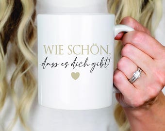 Mug with saying coffee mug How nice that you exist mug gift women girlfriend colleague mom birthday thank you manufactory lovingly