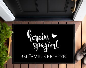 Personalized doormat, come in doormat with name, dirt trap mat, doormat gift, doormat home, family, manufacturer, lovingly