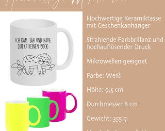 Shirtracer Baumwolltasche Mit Faultier-Motiv – Spruch „Hatte Direkt Keinen Bock“, Umweltschonender Einkaufsbeutel