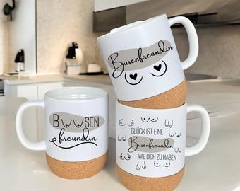 Mok voor je beste vriend(in), koffiemok, cadeau voor je beste vriendin, koffiekopje, borsten, mok, grappig, vriendschap, beste vrienden, handgemaakt, liefdevol
