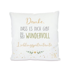 Gift pillow "Thank you for being here" for your godmother, 10 motifs to choose from