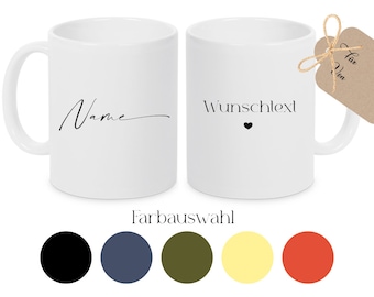 Tasse Personalisiert Wunschtext Tasse mit Namen Kaffeetasse Kaffeebecher Tasse Wunschtext Trinkbecher mit Wunschtext Manufaktur Liebevoll