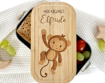 Lunch Box Stainless Steel Monkey Personalized Nursery Kids Lunch Box Lunch Box Vesperbox | Manufactory loving