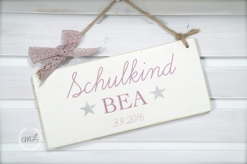 Personalized door sign for school enrollment