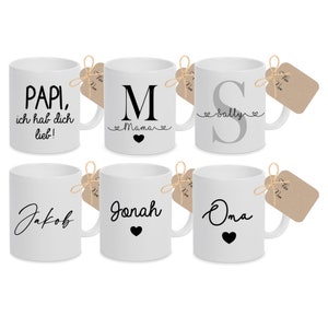 Mug Personalized Name Ceramic Custom Text 325ml Coffee Mug Gift Birthday Thank You, Manufactory Lovingly