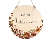Door sign Family sign Wood Name tag Family Front door sign with name