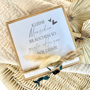 Erzieherin Geschenk Abschied personalisierte Geschenkbox mit Spruch & Blumen Erzieherin Dankeschön Karte Abschiedsgeschenk Kindergarten Kita