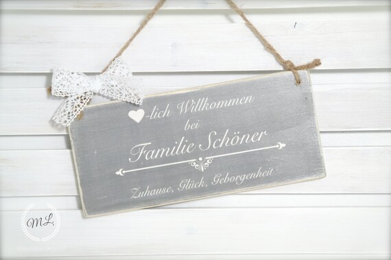 Personalisiertes Turschild I Namensschild I Hausturschild Aus Etsy