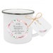 Thank you gift mug 'Little people need such big hearts...' , mug incl. pendant for labeling