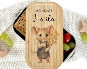 Lunch box children personalized lunch box mouse lunch box personalized lunch box children lunch box Here crumbs stainless steel manufactory lovingly