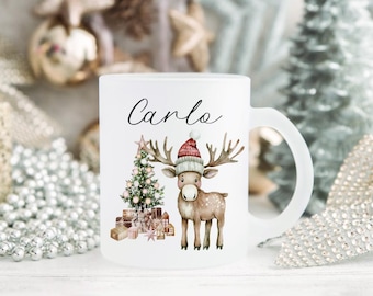 Christmas Mug Personalized Christmas Mug Name Christmas Gift Mulled Wine Mug Punch Santa Claus Glass Mug Cup Manufactory Lovingly