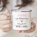 School enrollment gift mug personalized school enrollment gift name school start gift girl boy schoolchild 2025 enamel mug product logo