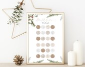Yoga Adventskalender Poster Weihnachtskalender Yogeübungen Bild Weihnachten Digital Frau Beste Freundin | Manufaktur Liebevoll