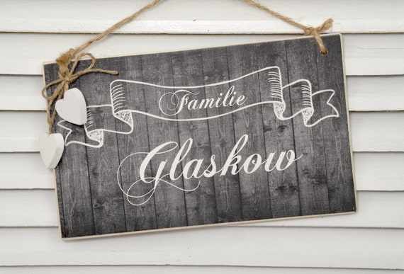 Personalisiertes Turschild I Namensschild I Hausturschild Aus Etsy