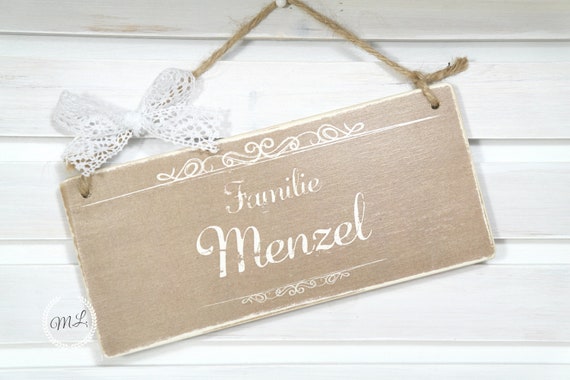 Turschild Hausturschild Namensschild Aus Holz Mit Namen Der Etsy