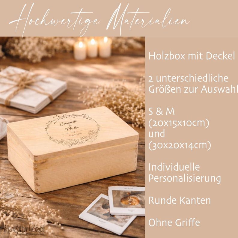 Wedding keepsake box, wedding gift, wedding memory box, money gift box, personalized wedding gift, wedding box with names image 7